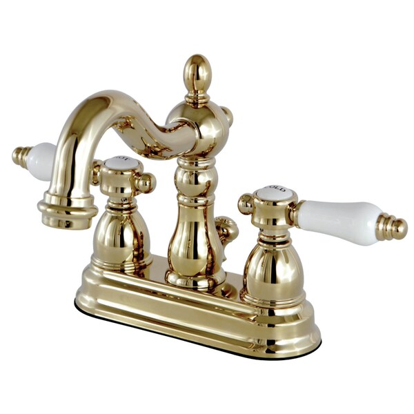 Kingston Brass KS1602BPL 4" Centerset Bathroom Faucet, Polished Brass KS1602BPL - main
